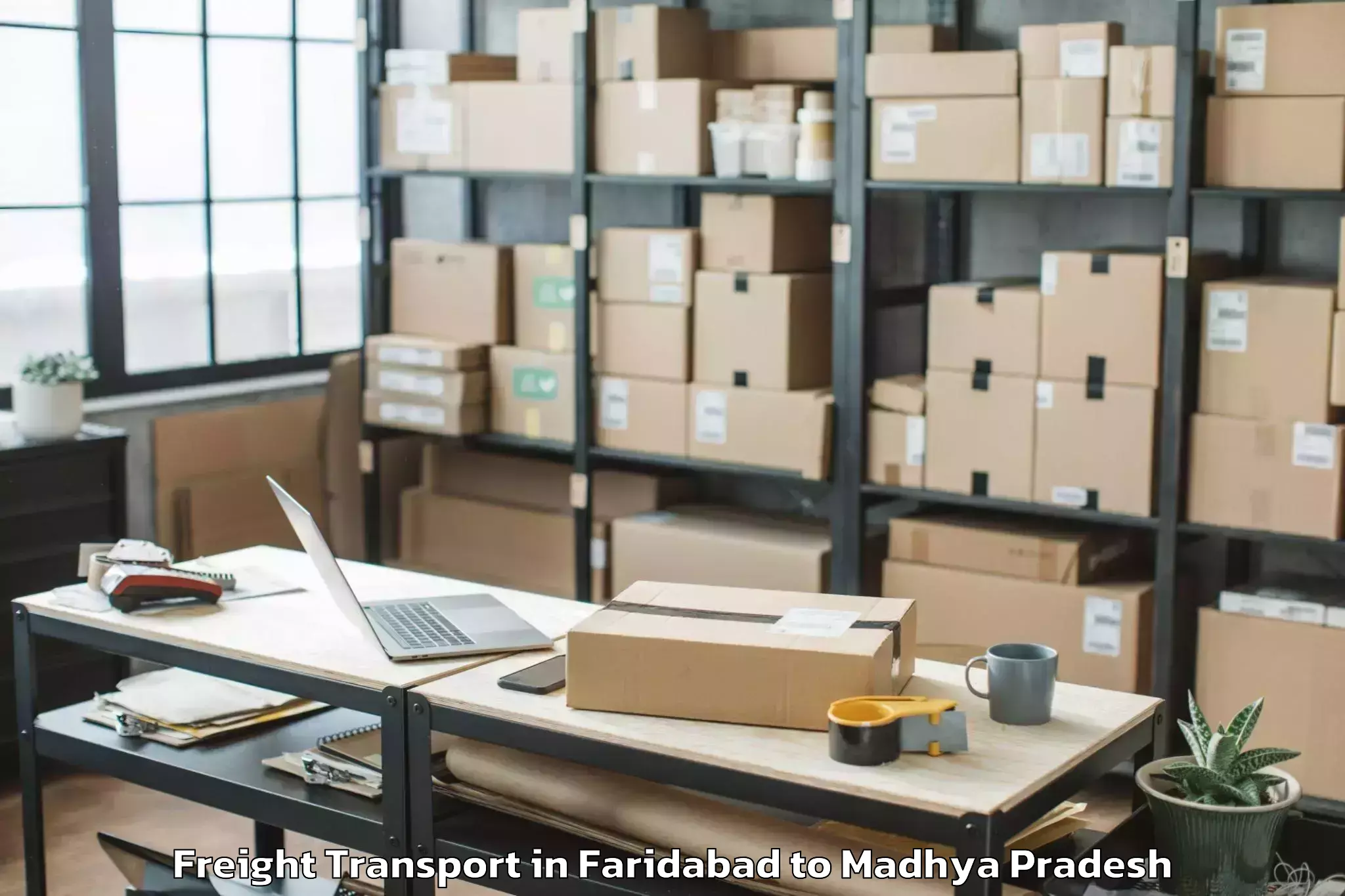 Efficient Faridabad to Khategaon Freight Transport